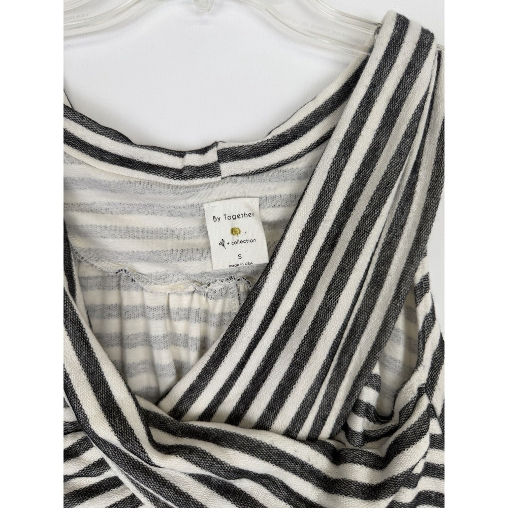 ANTHROPOLOGIE By Together Black and White striped top,‎ size Small Women's - Picture 2 of 3